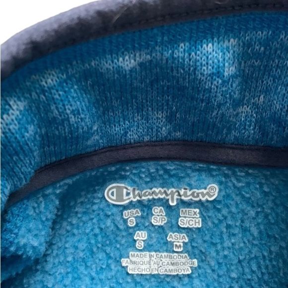 Womens Champion Blue Full Zip Up Long Sleeve Fleece Jacket - Picture 4 of 6